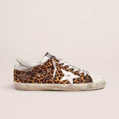 China Fashion Trend Goldens Sneakers Gooses Super-Star Ltd Sneakers in Canvas with Leopard-Print Pattern for sale