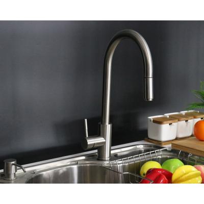 China European Style SUS304 1-2 Way Water Metered Outlet Pull Out Sprayer Kitchen Sink Faucet Main Mixer Tap for sale