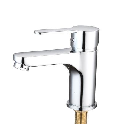 China New Design Single Handle Cold Water Taps Basin Faucet Metered Single Handle Cartridge Basin Faucet Bathroom Faucet for sale