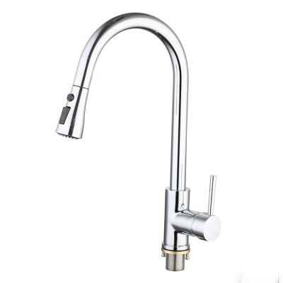 China Sense Faucets Water Faucet Brass Single Tap Kitchen Faucet Pull Down Spray Health Spring Faucets Grifo De Cocina Kran Wholesale Sink Gold for sale