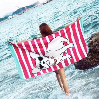 China Absorbent and Quick Dry Cartoon Style Beach Towel QUICK DRY Cotton for sale