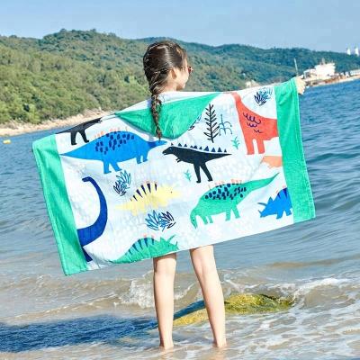 China 2018 hot sale QUICK DRY 100% cotton kids towel ponchos absorbent and quick dry for sale