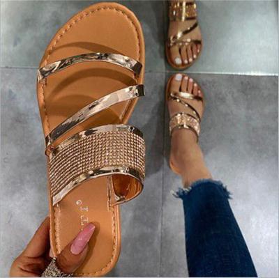 China Wholesale mules 2021 flat women's slippers women's shoes open toe slippers sandals for sale