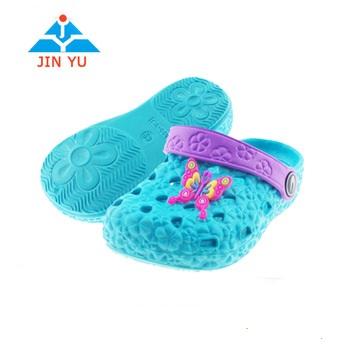 China New Flat Hot Sale Design Cute Babies Clog Slippers Neoprene Garden Kids Eva Shoes With Factory Price for sale