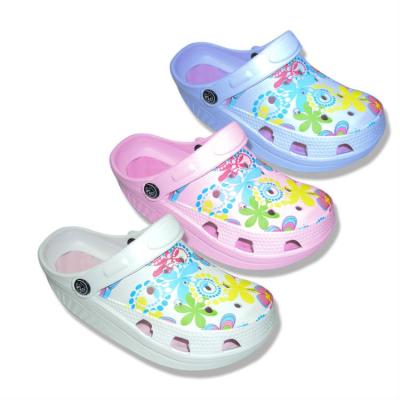 China Latest Flat Design Printed Colorful Garden Clogs Man Rubber Eva Shoes For Beach for sale