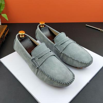 China New Design Popular Lightweight High Quality Anti Slip Flat Office Leather Men's Casual Shoes for sale