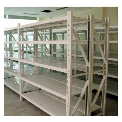 China Durable Storage Shelves Garage Long Span Rack System 4 Layers Shelving Medium Duty Racking For Carton Box Storage for sale