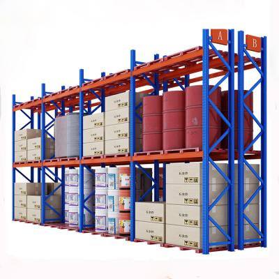 China Classic Metal Warehouse System Storage Rack Adjustable Height Pallet Shelving Orange Beam Beams for sale