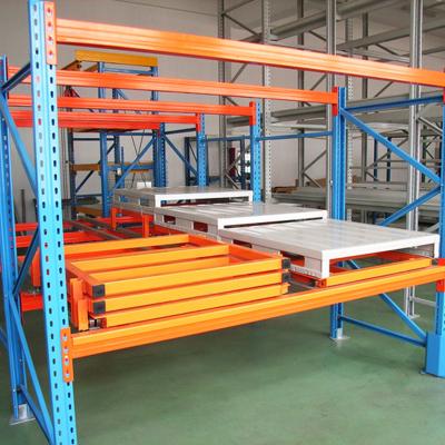 China Corrosion Protection China Supplier Double Storage Efficiency Push Back Heavy Duty Pallet Racking System for sale