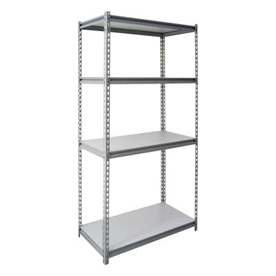 China High Quality Double Sided Gray Color Five Layers Boltess Steel Corner Cheap Shelving Light Duty Business And Industrial Warehouse Storage Rack for sale