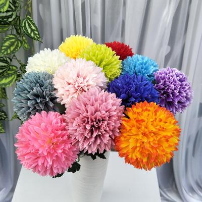 China Beautiful Selling Ping Pong Chrysanthemum Artificial Flower Dandelion Single Head Daisy Colorful Hot Simple Home Decor for sale