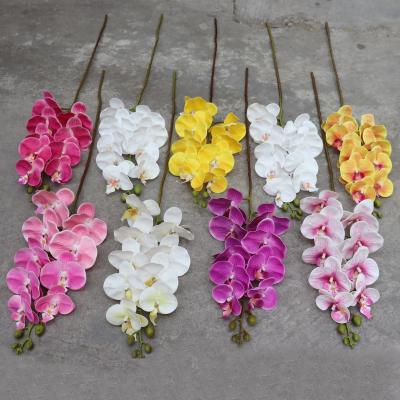 China 2023 New Colorful Wholesale Artificial Orchid Beautiful Latex White Latex Orchid Real Touch Orchid Flowers For Decoration for sale