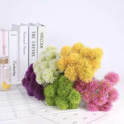 China Artificial Dandelion Flowers Eco-friendly Pick Real Touch Plastic Flower Plants For Home Room Decor Party Wedding Decoration for sale