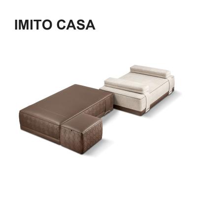 China Creative Leather Corner Sofa Italy Luxury Furniture Reconfigurable Sofa Set Milan Fashion Combination Sofa Set Brown from MAISON Sectional Sofa IMITO for sale