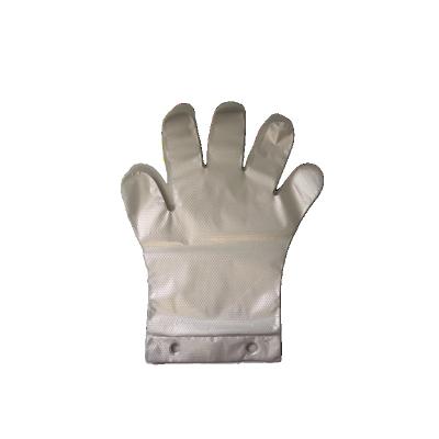 China Durable Tough Polyester Disposable Popular Importer Best Gloves Pe Plastic Cleaning Glove for sale