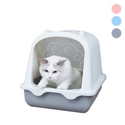 China Yuchong Pet Products Fully Enclosed Large Plastic Livable Garbage Basin Fully Enclosed Plastic Cat Toilet ProductsOther Pet Products for sale