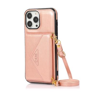 China Dropshipping Free Sample Luxury Anti-fall Cross - Body Wallet Phone Case For Iphone 11pro 12 pro 13 XS max max for sale