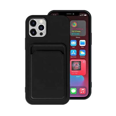 China Cheap Shockproof Phone Case For iphone 11 12 13 Pro TPU All-in-One Max Card Phone Case for sale