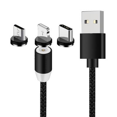 China Isolated; Low tension ; coaxial; Shenzhen Electrical 3 In 1 Fast Charging Nylon Megnetic USB Cable Manufacturer for sale