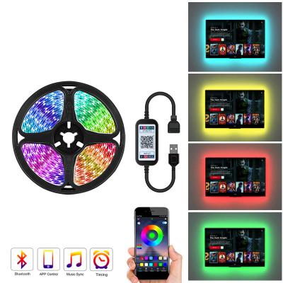 China LED Background Light Set 5050 RGB USB 5V Light Bar Set 5050 RGB USB 5V Waterproof Colorful Waterproof Smart Strip Lights for sale