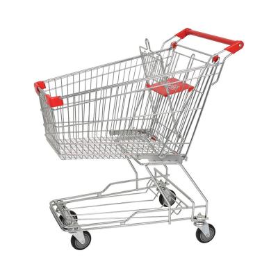 Chine zinc 125L avec le chariot asiatique époxyde à achats en métal de Supermerket de série à vendre