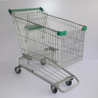 China 240L Large capacity grocery storage American Series Supermarket Metal shopping trolley for sale