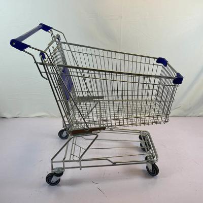 China Q195 Steel 125L Asian Supermarket Metal Storage Shopping Trolley SGS Certificate for sale