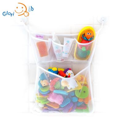 China Viable Organizer Net Bag Bath Bathroom Toys Bag Mesh Bath Toy Organizer for sale