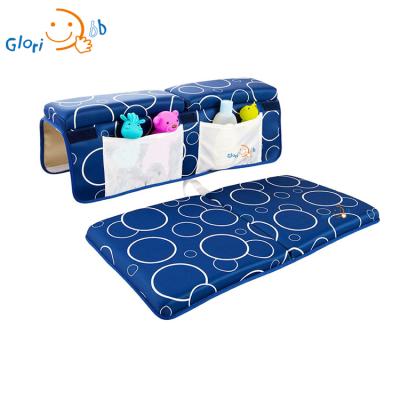 China Durable OEM Customer Print Bath Kneeler Dark Blue Pad For Parents Knee And Elbow Rest for sale