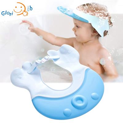 China Octopus Adjustable Waterproof Animal Shape Stocked Soft Baby Bath Hat for sale