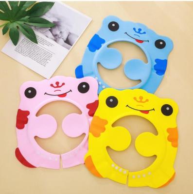 China Adjustable Stocked Toddler Bath Shampoo Cap With Hearing Protection Baby Shampoo Bath Cap for sale