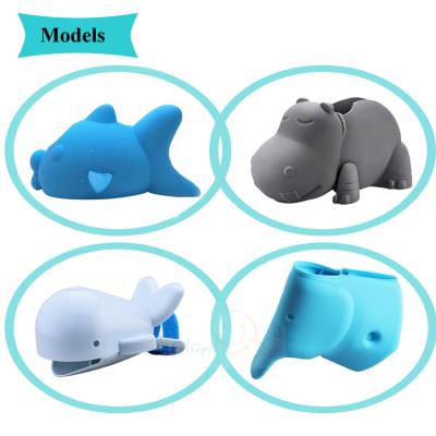 China Eco - Friendly Fish , Elephant , Whale , Hippo Shape Safety Guard Faucet Bath Spout Cover for sale