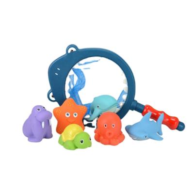 China Baby Children Bath Time Tub Discoloration Function Squeeze Feature Eco-friendly Material Squeeze Healthy Plastic Animal Toys for sale