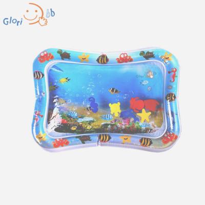 China Non-Toxic Inflatable Water Mat Leakproof Baby Tummy Time Water Playmat for sale