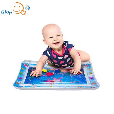 China Non-Toxic Factory Direct Waterproof Bath Tummy Time Baby Toddler Inflatable Water Game Mat Pad for sale