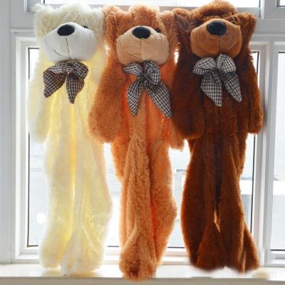 China Eco-friendly 250cm huge teddy bear plush toy unstuffed plush toy animal skin for sale