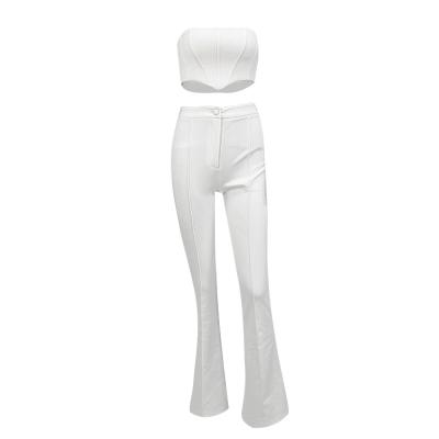 China Breathable 2021 Most Popular Plain Woman Pants 2 Piece Vest Suit Polyester for sale