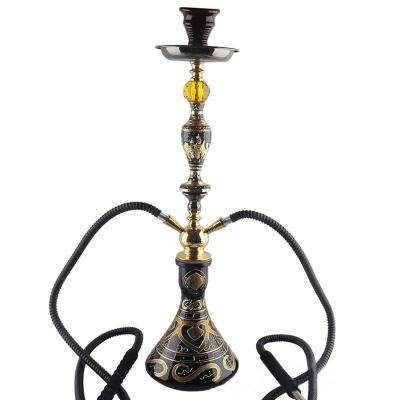 China Smooking Shisha Maker Arabic Hookah Large Double Hoses Glass Hookah Four Hose Shisha for sale