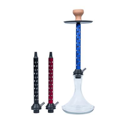 China Durable Accepted Customized Aluminum Alloy Shesha Hookah Accessories Black Hookah Bottles Set for sale