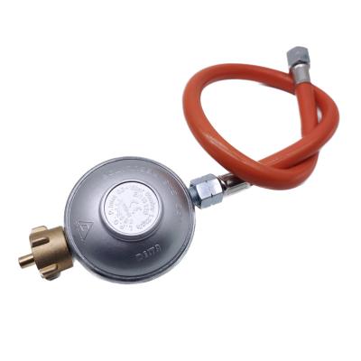 China High Selling Zinc Alloy Ce-certified Germany Zinc Material Home Kitchen 50mbar Lpg Pressure Regulator Gas With Hose for sale