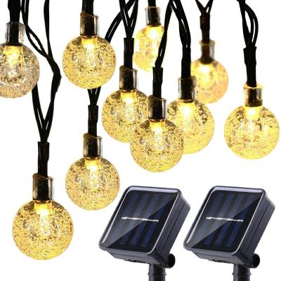 China Factory direct1.2w faceted Amazon solar string lights outdoor camping cover waterproof for vacation for sale