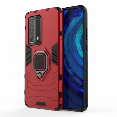 China 2020 Accessories Back Cover Shockproof Mobile Phone Smart Case With Ring Holder For Huawei P40 Pro Plus P30 Join 30 20 lite nova 7 Y8p Y8s for sale