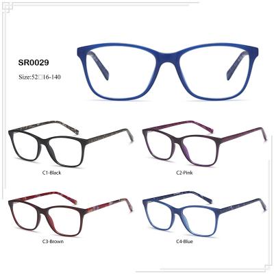 China For Simple Stylish Women Acetate Reading Glass Optical Frames Glasses Latest Designer Computer Reading Glass Blue Frames Acetate Optical for sale