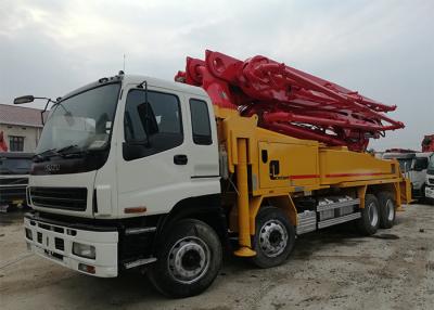 China 46m 287kw Putzmeister Gebruikte Op zwaar werk berekende Rood van de Cementvrachtwagen en Oranje Te koop