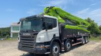 China Zoomlion Pumpers Used Concrete Pump Truck 56M Scania Green Color 180m3/H for sale