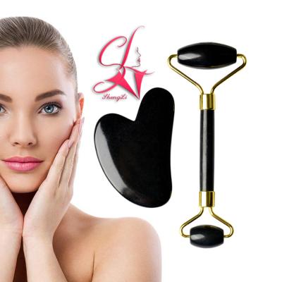 China High Quality Pure Natural Massage Jade Portable Jade Roller Anti Aging Face Lift for sale