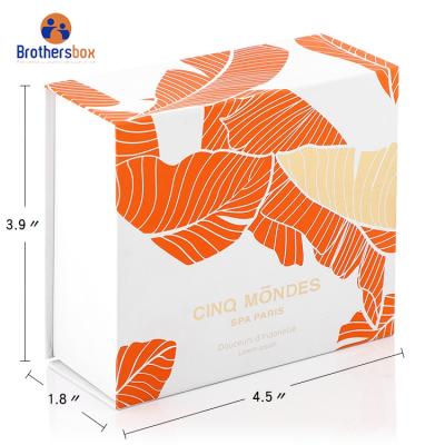 China Recyclable Hot Fancy Magnet Box Carton Rigid Flat Luxury Magnetic Folding Paper Storage Gift Box With Ribbon for sale