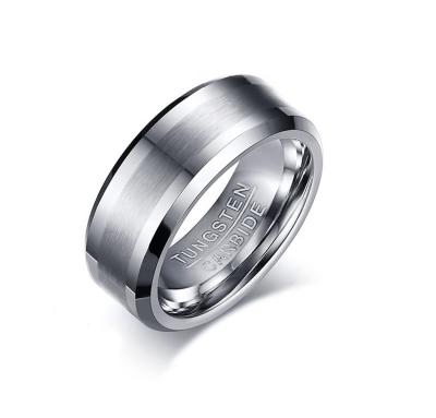 China FASHIONABLE Luxury Men Jewelry Real Tungsten Carbide Steel Ring for sale