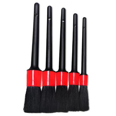 China Reusable Auto air conditioner air outlet detail cleaning brush Auto soft brush internal gap brush 5 sets of card paper packaging for sale