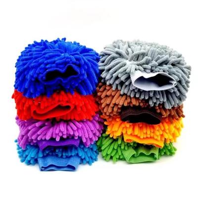 China Super Dirt-removing Power Hot selling microfiber Chenille dust and waterproof cleaning gloves for sale